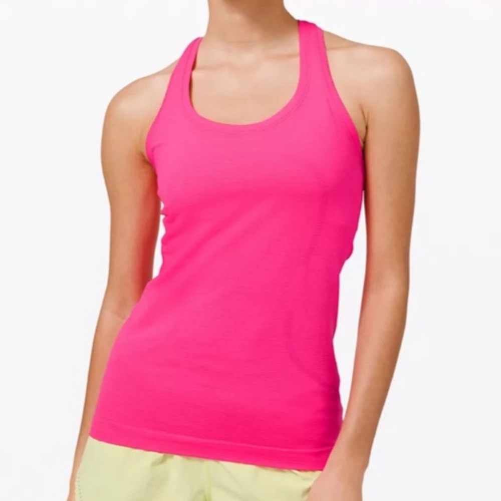 Pink highlight Swiftly Tech Lululemon Tank Top